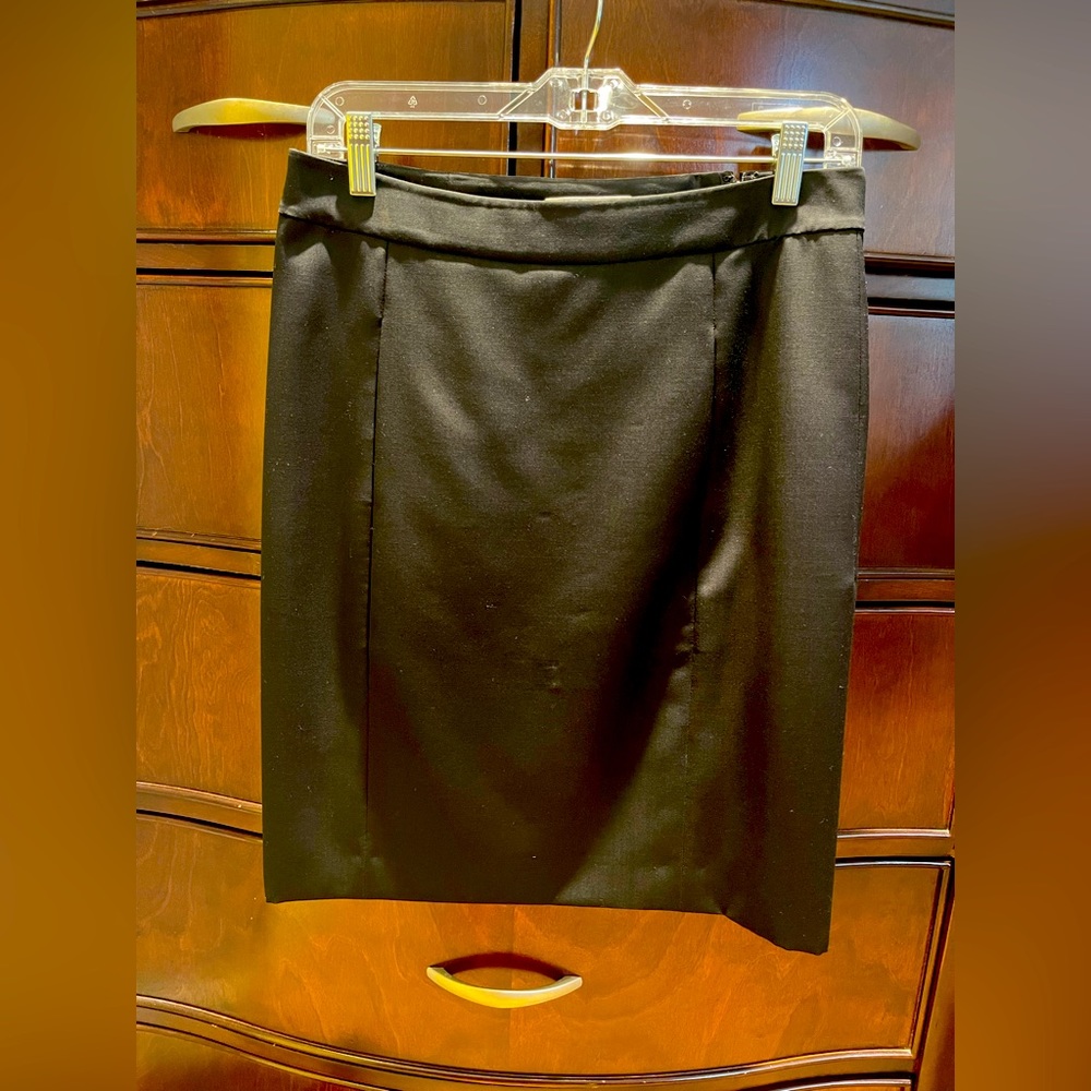 Yves Saint Laurent Black Wool Skirt Vintage